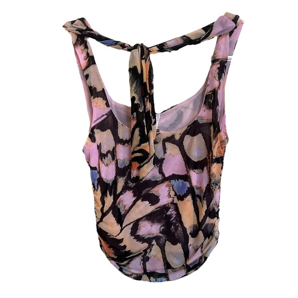 Free People Avenue Tank Top in Blue Combo Butterfly Wing Abstract Print - Picture 6 of 7